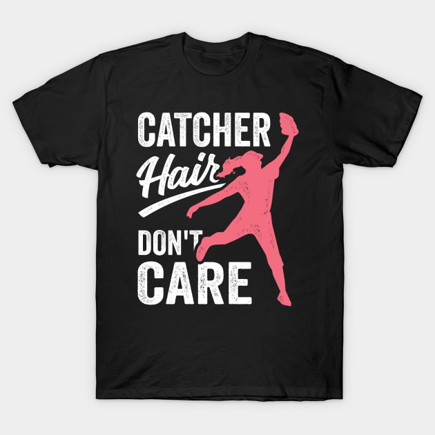 Catcher Hair Baseball Softball Girl Player Gift T-Shirt by Dolde08